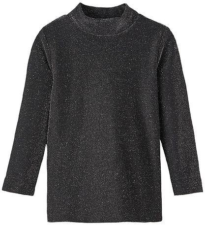Name It Bluse - NmfRota - Schwarz m. Silber Glitzer