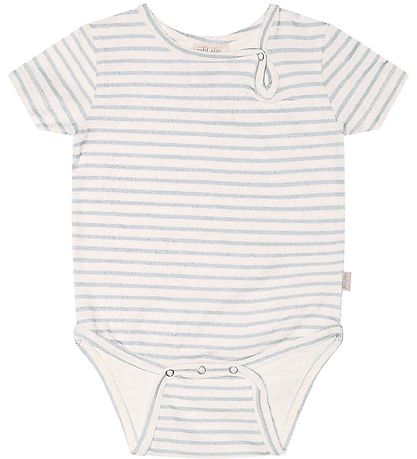 Petit Piao Bodysuit s/s - Printed - Pearl Blue/Offwhite