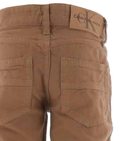 Calvin Klein Byxor - Ultilty Regular Brown Canvas - Tan