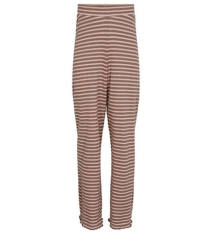 Sofie Schnoor Girls Trousers - Striped - Warm Brown