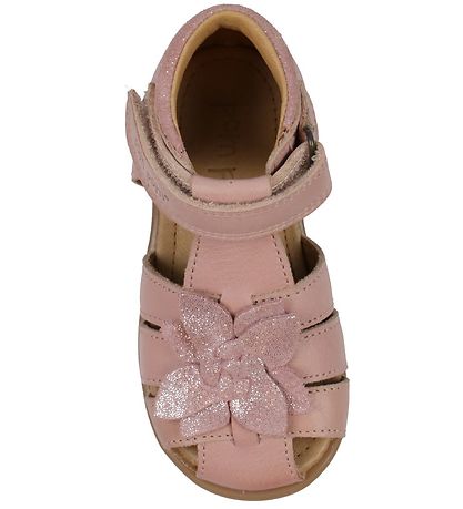 Pom Pom Sandals - Starters Flower Velcro - Rose