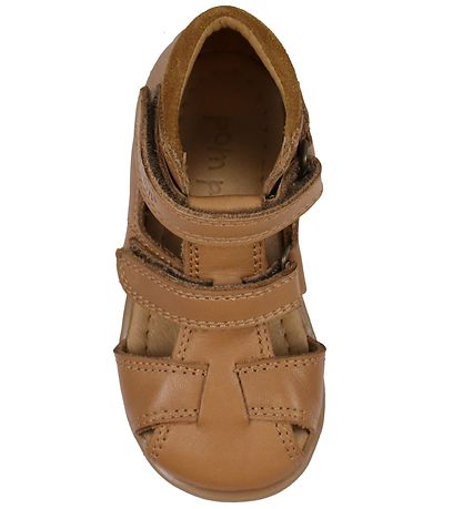 Pom Pom Sandals - Starters Two Velcro - Camel