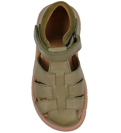 Pom Pom Sandals - Sporty Velcro - Dusty Olive