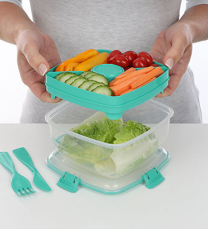 Sistema Lunchbox w. Accessories - Salad - 1.1 L - Turquoise