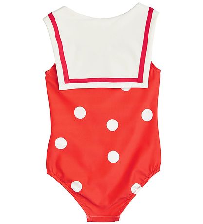 Mini Rodini Sundföt - UV50+ - Sailor Polka Dot - Rautt