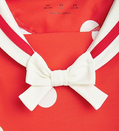 Mini Rodini Sundföt - UV50+ - Sailor Polka Dot - Rautt
