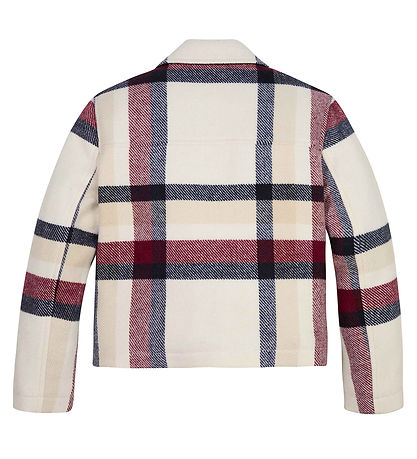 Tommy Hilfiger Jacket - Check Peacoat - Cream Check with Navy/Re