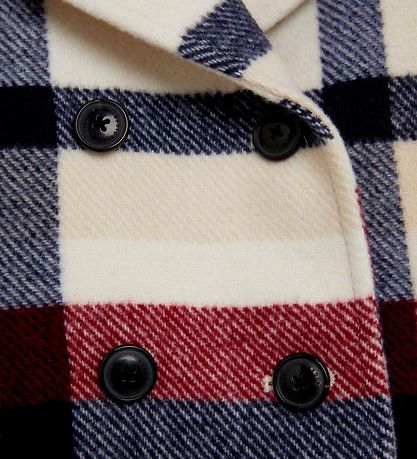Tommy Hilfiger Jacket - Check Peacoat - Cream Check with Navy/Re