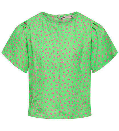 Kids Only Stuttermabolur - KogLino - Summer Green/Sugar Plum Geo