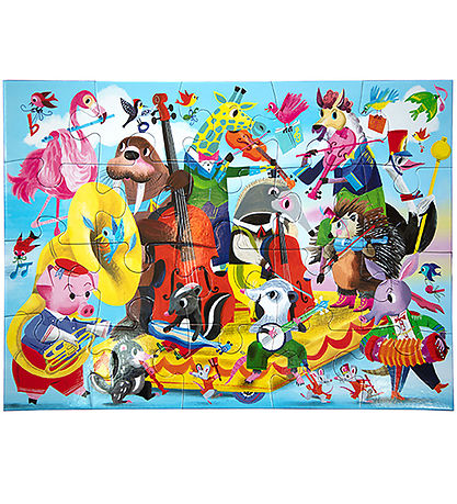 Puzzle Eeboo - 20 Briques - 28x38 cm - Le groupe joue