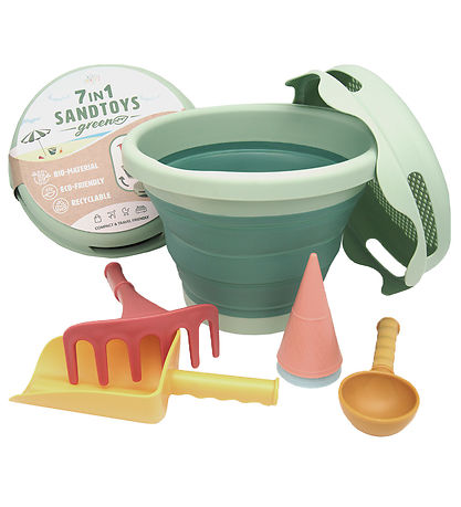 Compact Toys Strandsett - 7 Partar - Grænt