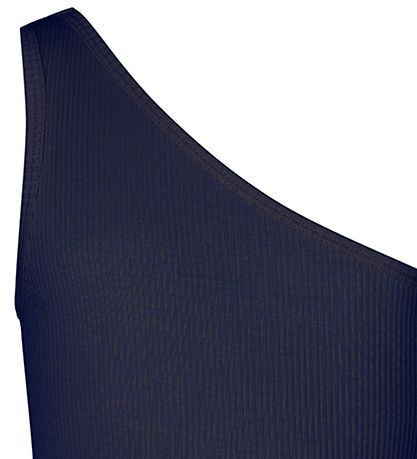 Rosemunde Top - Rib - En schouder - Navy