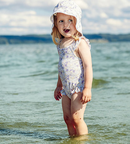 Hust and Claire Swim Hat - Fati - UV50+ - Pearl Blue