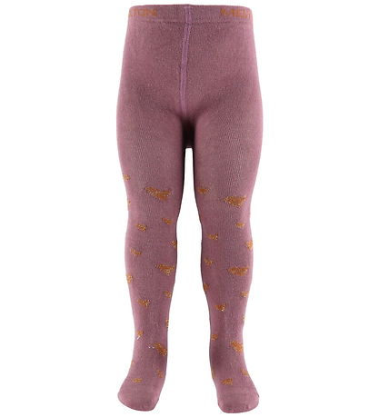 Melton Strumpbyxor - Hearts Tights - Grape Shake