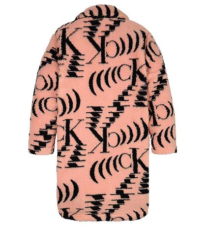 Calvin Klein Flísúlpa - Bleikt/Svart