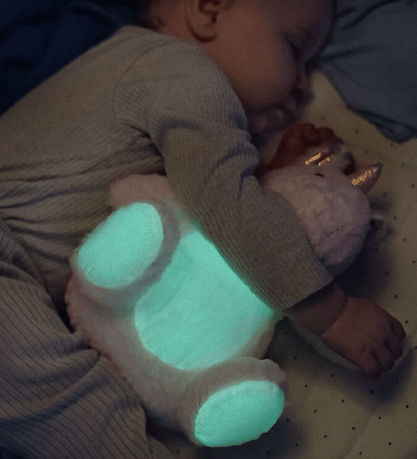 Teddykompaniet Soft Toy - Light Up Unicorn - 22 cm - White