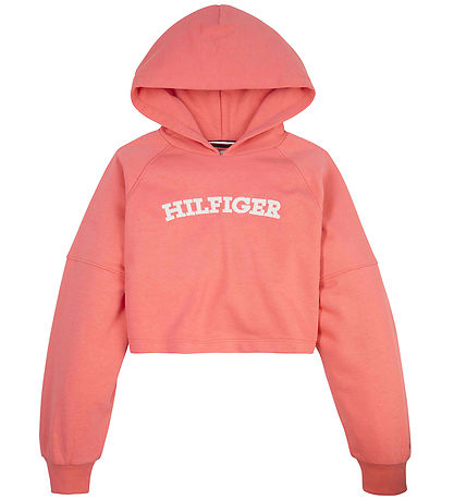 Tommy Hilfiger Hoodie - Bijgesneden - Monotype - Santa Fe Sunset