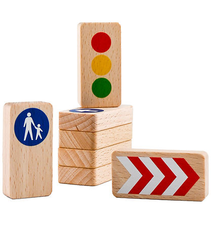 Waytoplay Wooden Toy - Traffic lights & Traffic signs