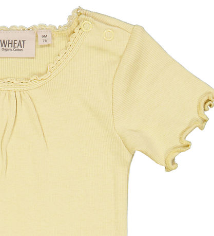 Wheat Bodysuit s/s - Rib - Yellow Dream