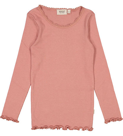 Wheat Blouse - Rib - Lace - Old Rose