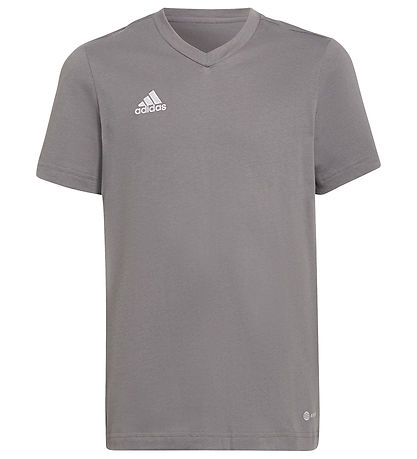 adidas Performance Stuttermabolur - Ent22 Tee Y - Grátt/Hvítt