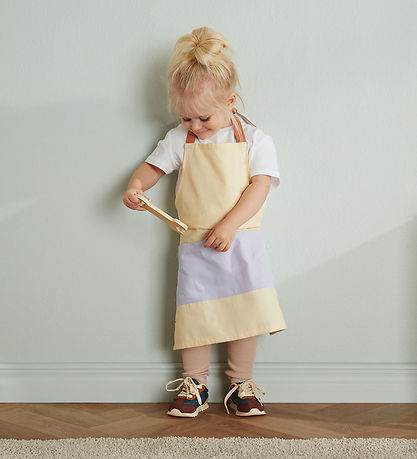 Kids Concept Apron w. Tea towel - White/Purple