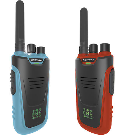 Kidywolf Walkie Talkie - 2 pcs - Kidytalk - Blue/Red