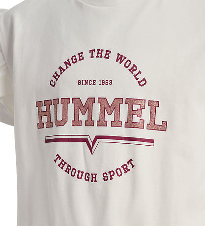 Hummel Stuttermabolur - hmlFjóla - Marshmallow