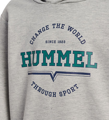 Hummel Hoodie - hmlAsher - Light Grey Melange