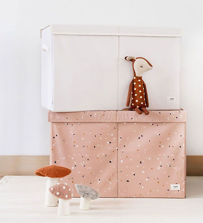 3 Sprouts Storage Box w. Lid - 63 x 38 x 39 cm - Cream