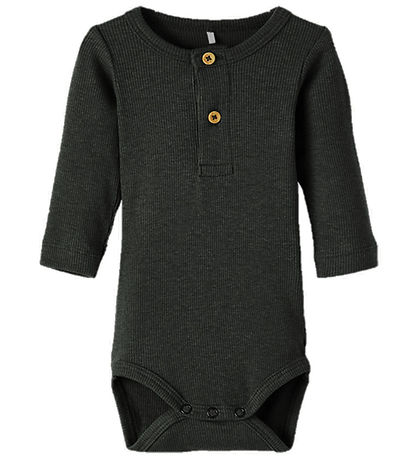 Name It Bodysuit l/s - Rib - Noos - NbmKab - Black