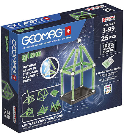 Geomag Segulsett - Glow Endurunnið - 25 Partar