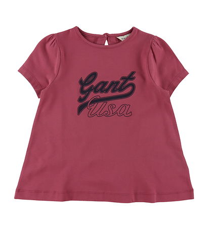 GANT Stuttermabolur - A-Line - Duft rós