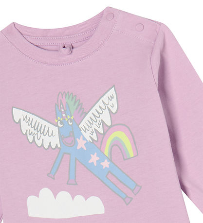 Stella McCartney Kids Blússa - Fjólublátt M. Einhyrningur