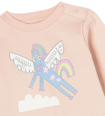 Stella McCartney Kids Peysa - Duftbleikt M. Einhyrningur