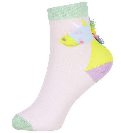 Stella McCartney Kids Socken - 2er-Pack - Rosa/Grün m. Fransen
