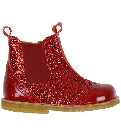 Angulus Boots - Chelsea - Red w. Glitter » Always Cheap Delivery