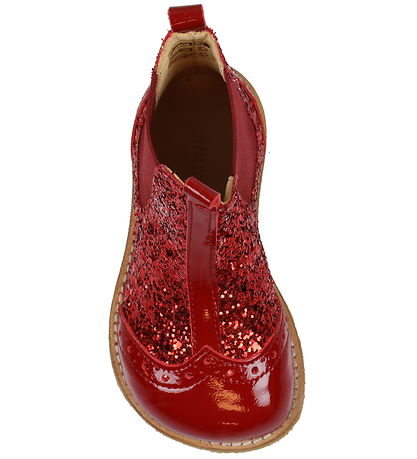 Angulus Boots - Chelsea - Red w. Glitter