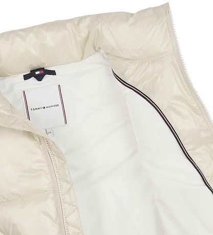 Tommy Hilfiger Dunväst - Blank Short Puffer - Classic+ Beige