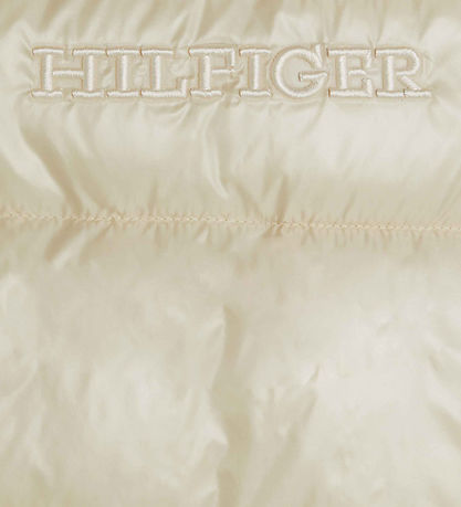 Tommy Hilfiger Dunväst - Blank Short Puffer - Classic+ Beige
