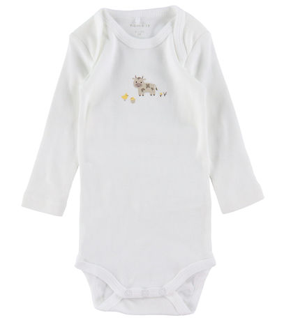 Name It Body l/ä - Noos - NbnBody - 2er-Pack - Bright White/Farm
