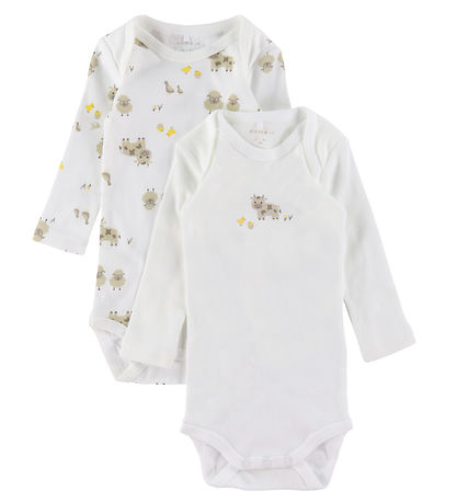Name It Body l/ä - Noos - NbnBody - 2er-Pack - Bright White/Farm