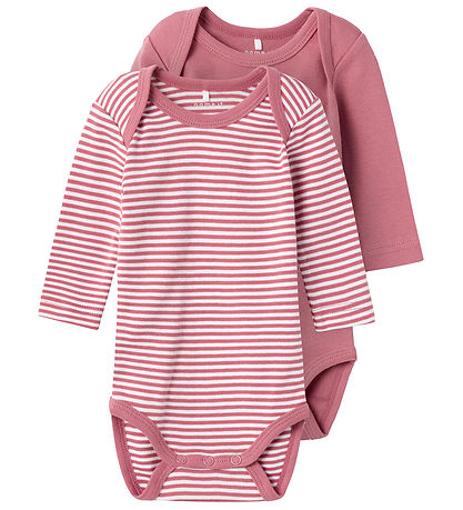 Name It Bodysuit l/s - Noos - NbnBody - 2-Pack - Mesa Rose