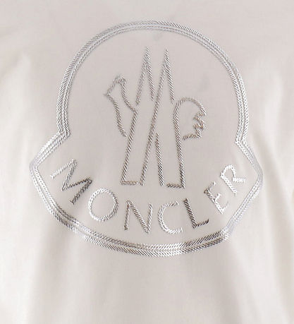 Moncler T-shirt - Off White/Silver w. Logo
