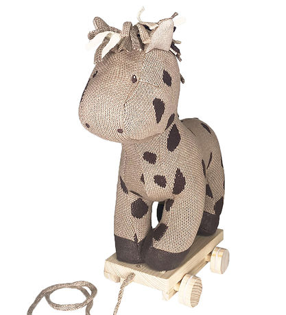 Smallstuff Pull Along Toy - Horse - 30x30 cm - Nature/Brown