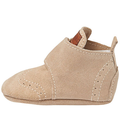 Petit La Busch Leder-Krabbelschuhe - Sand