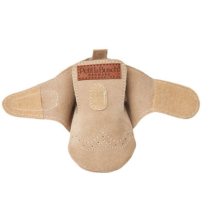 Petit La Busch Leder-Krabbelschuhe - Sand