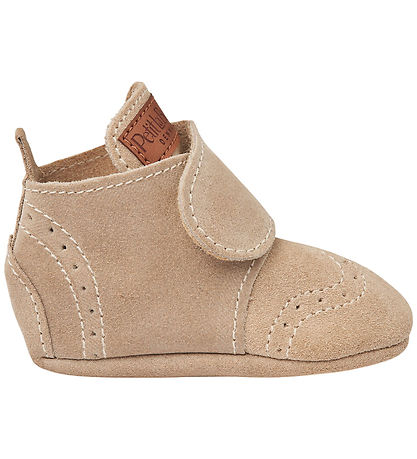 Petit La Busch Leder-Krabbelschuhe - Sand