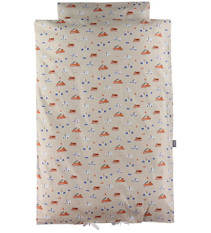Nørgaard Madsens Bedding - Junior - Sand w. Fire trucks