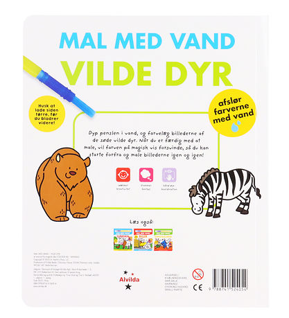 Alvilda Book - Paint with Water Wild Animals